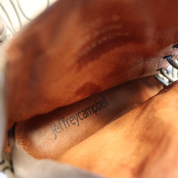 Jeffrey Campbell Cos Taupe Suede Lace-Up Booties 9 - Picture 11 of 16